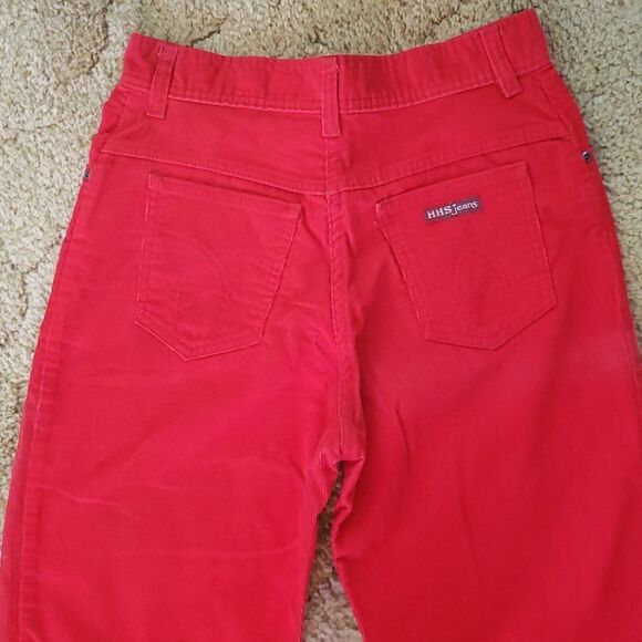 Vintage Bright Red HHS Corduroy Pants Junior Sz 13 - Picture 4 of 7